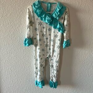 KicKee Pants snowflake romper 18-24m